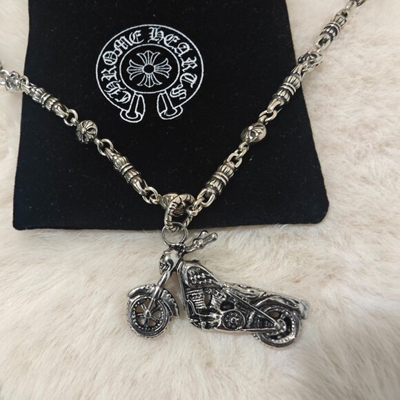 Chrome Hearts Other - Chrome Hearts Sterling Silver Motorcycle Necklace